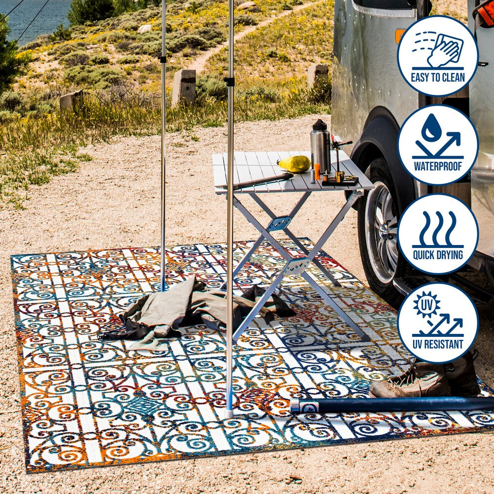 Detaraya Ornate Trellis Indoor/outdoor Area Rug
