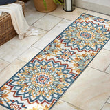 Cas abstract Bold Mandala High-low Indoor/outdoor Area Rug