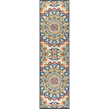 Cas abstract Bold Mandala High-low Indoor/outdoor Area Rug