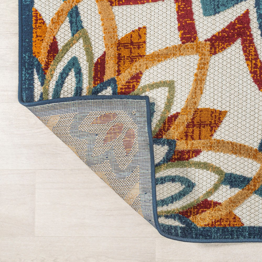 Cas abstract Bold Mandala High-low Indoor/outdoor Area Rug