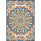 Cas abstract Bold Mandala High-low Indoor/outdoor Area Rug