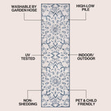 Cas abstract Bold Mandala High-low Indoor/outdoor Area Rug
