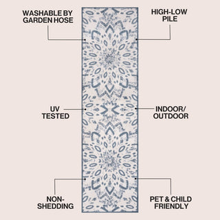 Cas abstract Bold Mandala High-low Indoor/outdoor Area Rug
