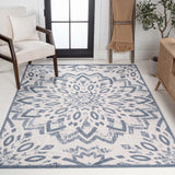 Cas abstract Bold Mandala High-low Indoor/outdoor Area Rug