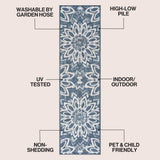 Cas abstract Bold Mandala High-low Indoor/outdoor Area Rug