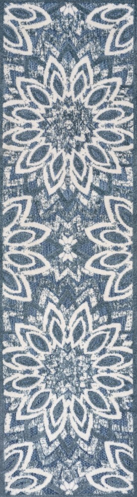 Cas abstract Bold Mandala High-low Indoor/outdoor Area Rug