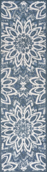 Cas abstract Bold Mandala High-low Indoor/outdoor Area Rug