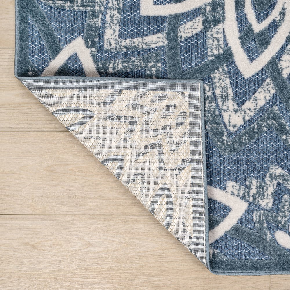 Cas abstract Bold Mandala High-low Indoor/outdoor Area Rug