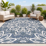 Cas abstract Bold Mandala High-low Indoor/outdoor Area Rug