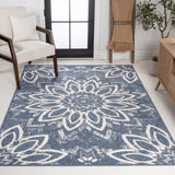 Cas abstract Bold Mandala High-low Indoor/outdoor Area Rug