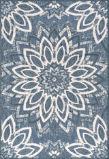 Cas abstract Bold Mandala High-low Indoor/outdoor Area Rug