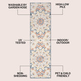 Cas abstract Bold Mandala High-low Indoor/outdoor Area Rug