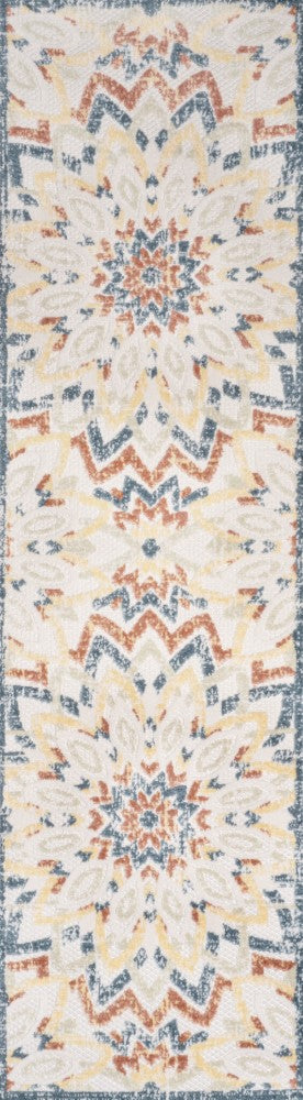 Cas abstract Bold Mandala High-low Indoor/outdoor Area Rug