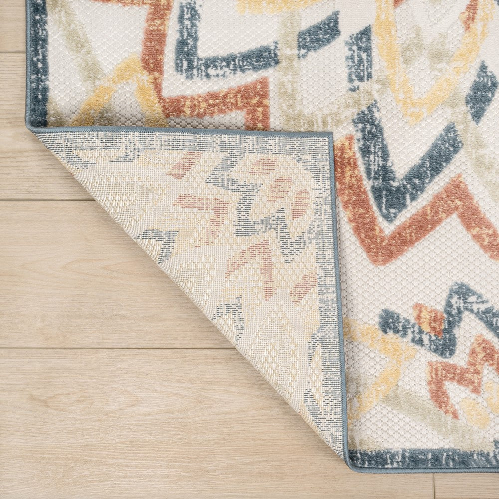 Cas abstract Bold Mandala High-low Indoor/outdoor Area Rug