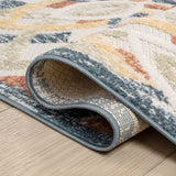 Cas abstract Bold Mandala High-low Indoor/outdoor Area Rug