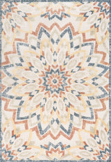 Cas abstract Bold Mandala High-low Indoor/outdoor Area Rug