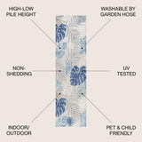 Monstera tropical Leaf High-low Indoor/outdoor Area Rug