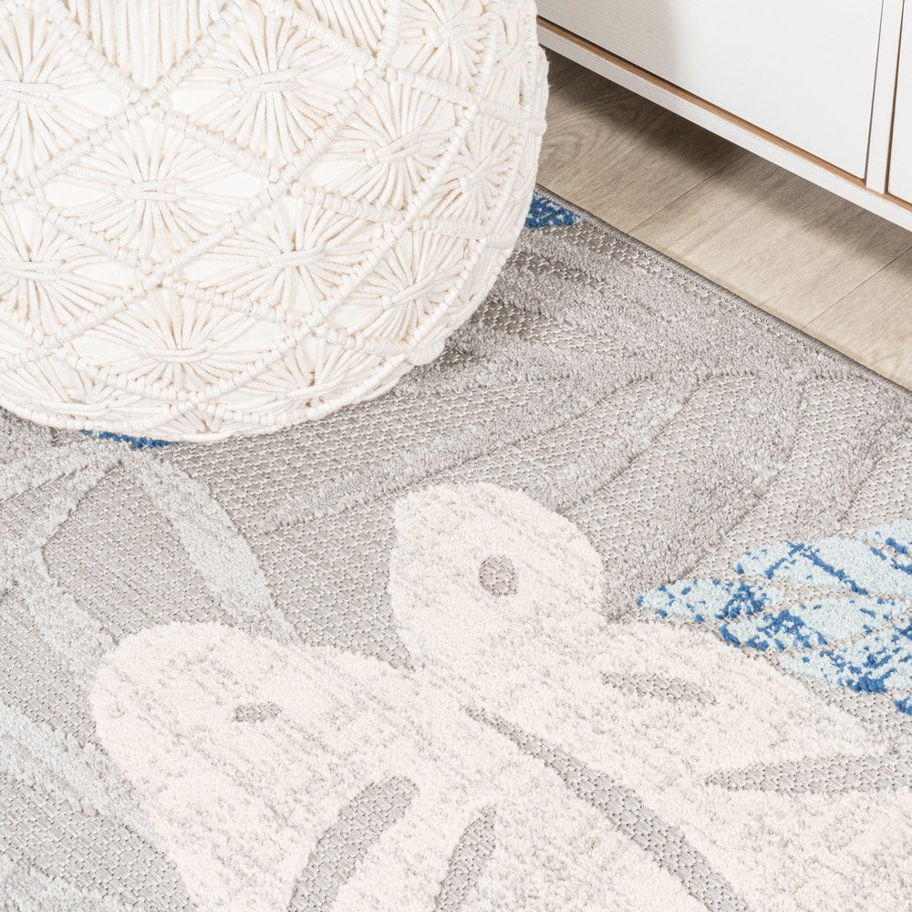 Monstera tropical Leaf High-low Indoor/outdoor Area Rug