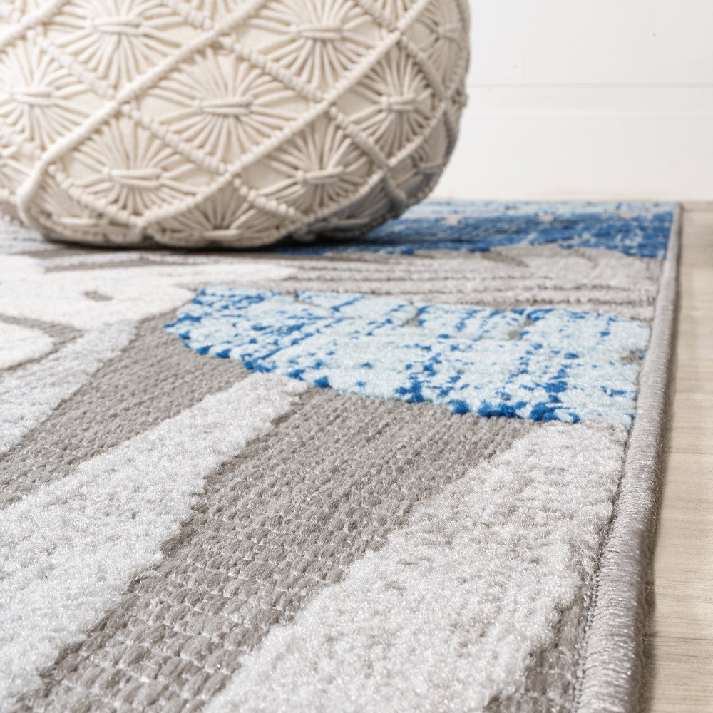 Monstera tropical Leaf High-low Indoor/outdoor Area Rug