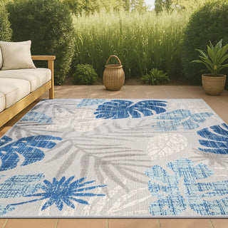 Menton tropical Leaf High-low Indoor/outdoor Area Rug