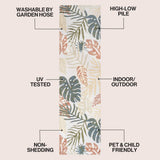 Monstera tropical Leaf High-low Indoor/outdoor Area Rug