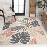 Monstera tropical Leaf High-low Indoor/outdoor Area Rug