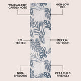 Monstera tropical Leaf High-low Indoor/outdoor Area Rug
