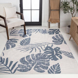 Monstera tropical Leaf High-low Indoor/outdoor Area Rug
