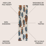 Mann modern Fish High-low Indoor/outdoor Area Rug