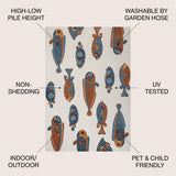 Mann modern Fish High-low Indoor/outdoor Area Rug