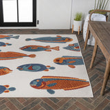 Mann modern Fish High-low Indoor/outdoor Area Rug