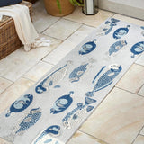 Mann modern Fish High-low Indoor/outdoor Area Rug