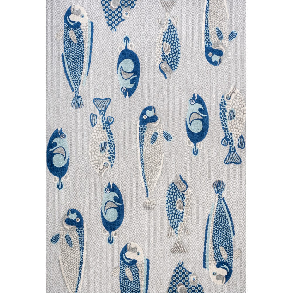 Mann modern Fish High-low Indoor/outdoor Area Rug