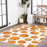 Quinn citrus Slice High-low Indoor/outdoor Area Rug