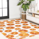 Quinn citrus Slice High-low Indoor/outdoor Area Rug