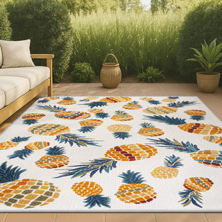 Massey bold Pineapple High-low Indoor/outdoor Area Rug