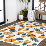 Massey bold Pineapple High-low Indoor/outdoor Area Rug