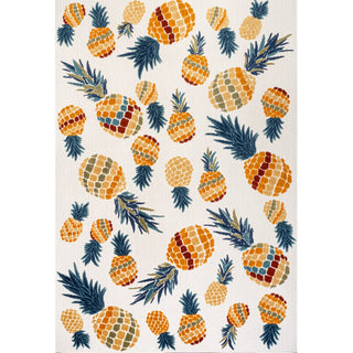 Massey bold Pineapple High-low Indoor/outdoor Area Rug