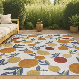 Audrey bold Lemon High-low Indoor/outdoor Area Rug