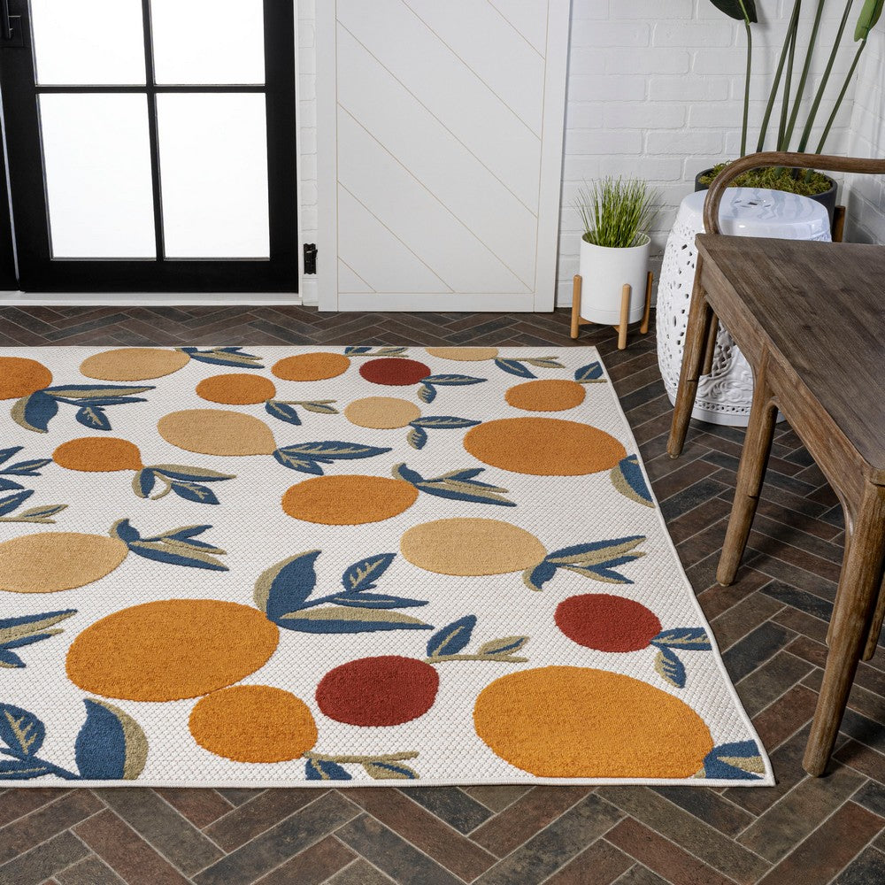Audrey bold Lemon High-low Indoor/outdoor Area Rug