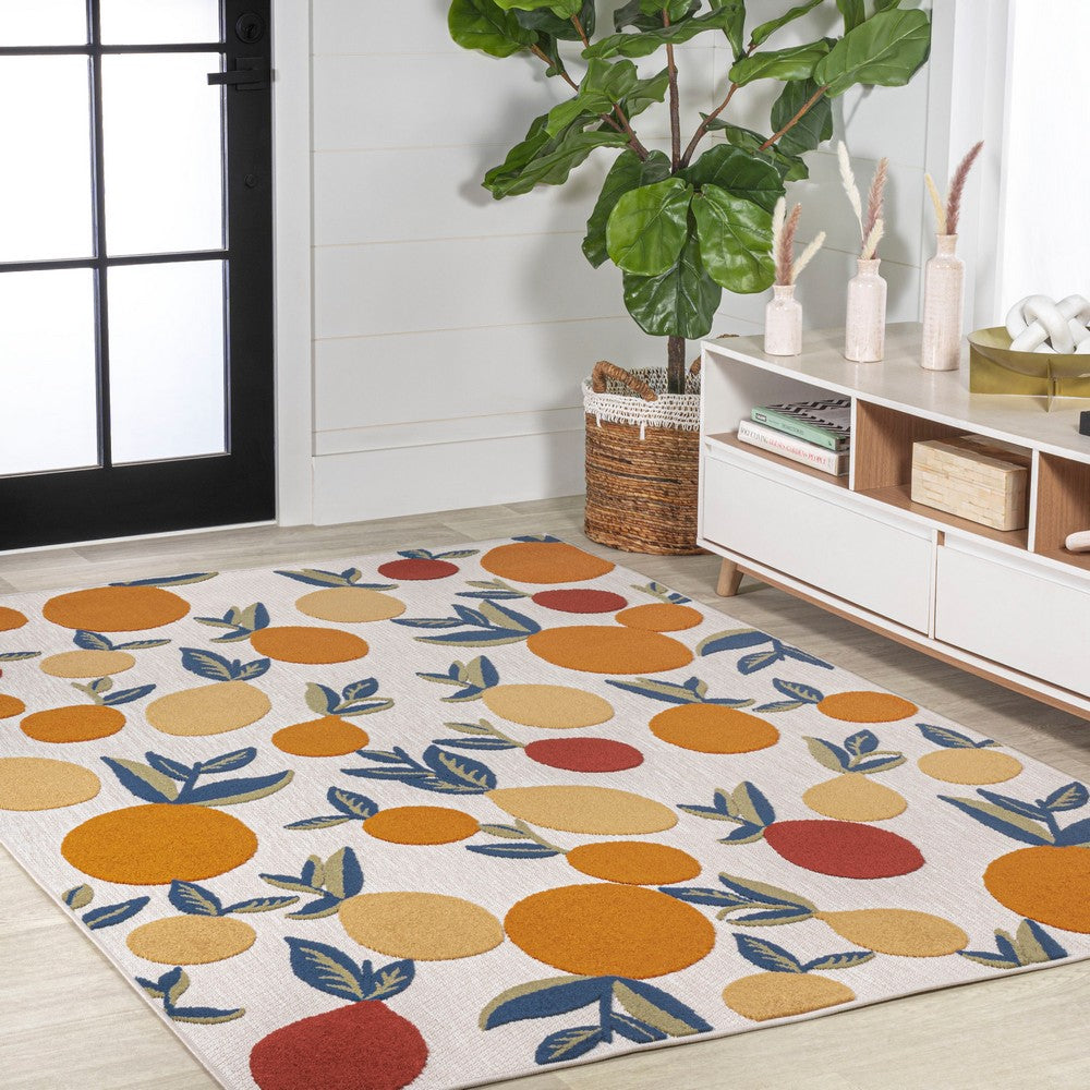 Audrey bold Lemon High-low Indoor/outdoor Area Rug