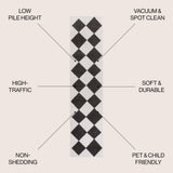 Daxaa Classic Geometric Diamond Pattern Area Rug