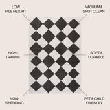 Daxaa Classic Geometric Diamond Pattern Area Rug
