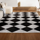 Daxaa Classic Geometric Diamond Pattern Area Rug
