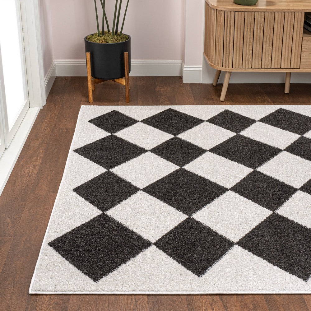 Daxaa Classic Geometric Diamond Pattern Area Rug