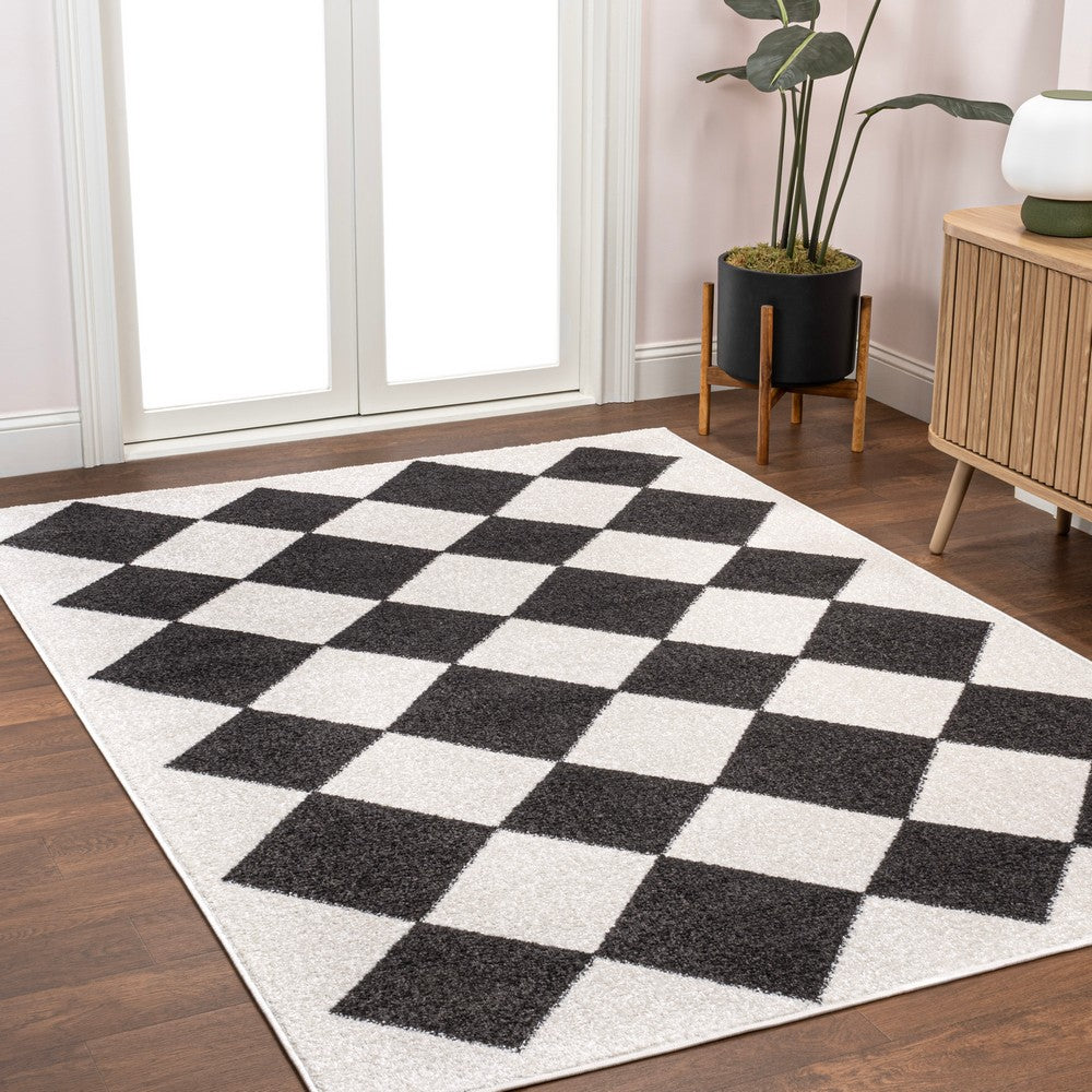 Daxaa Classic Geometric Diamond Pattern Area Rug