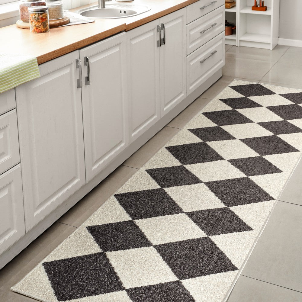 Daxaa Classic Geometric Diamond Pattern Area Rug
