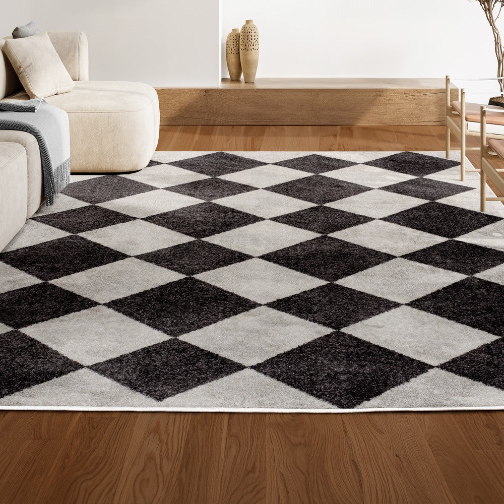 Daxaa Classic Geometric Diamond Pattern Area Rug