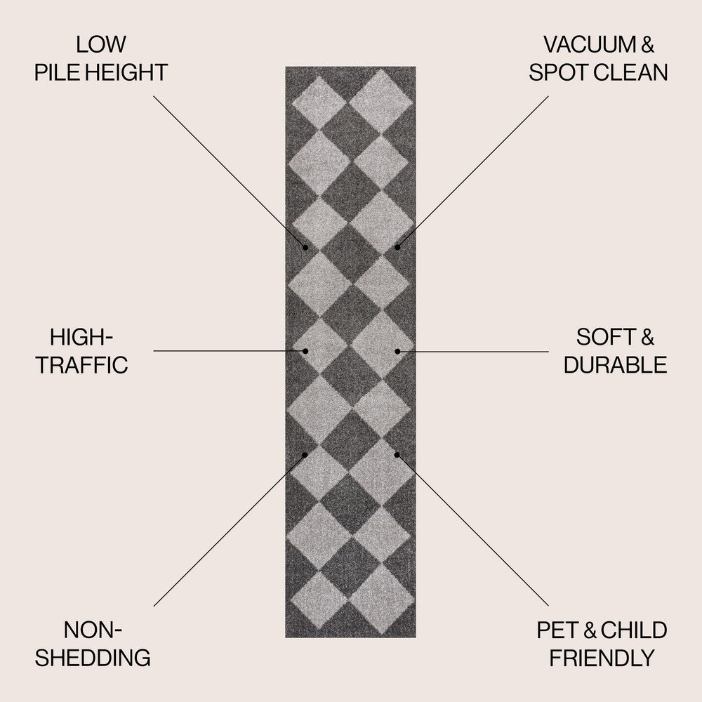 Daxaa Classic Geometric Diamond Pattern Area Rug