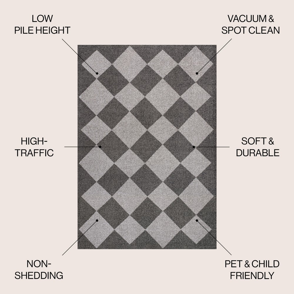 Daxaa Classic Geometric Diamond Pattern Area Rug